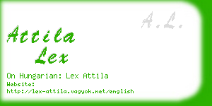 attila lex business card